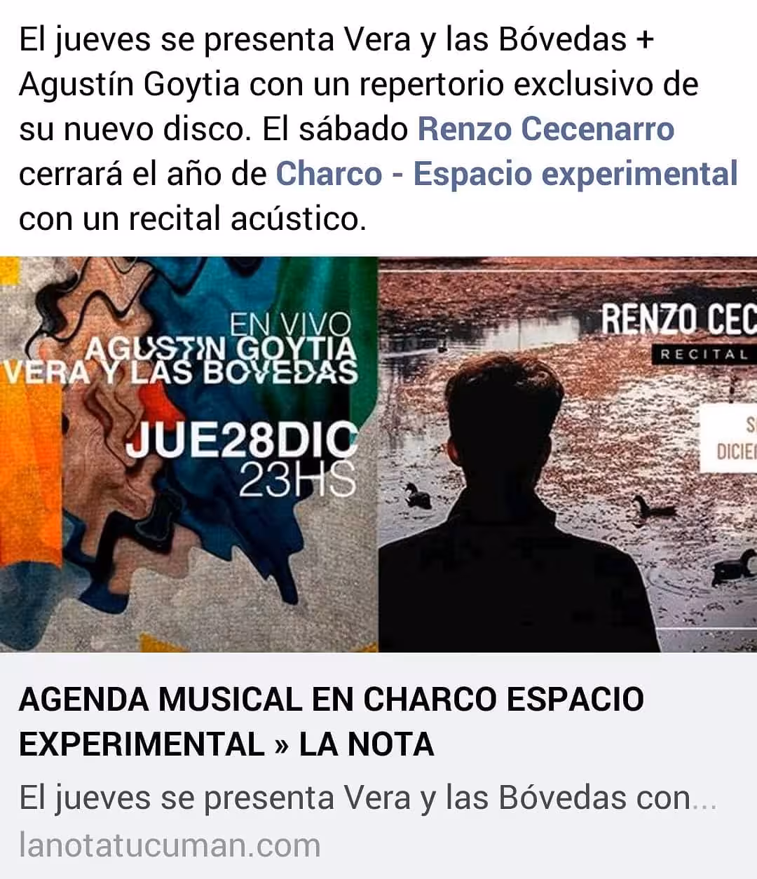 Vera y las Bóvedas + Agustín Goytia
