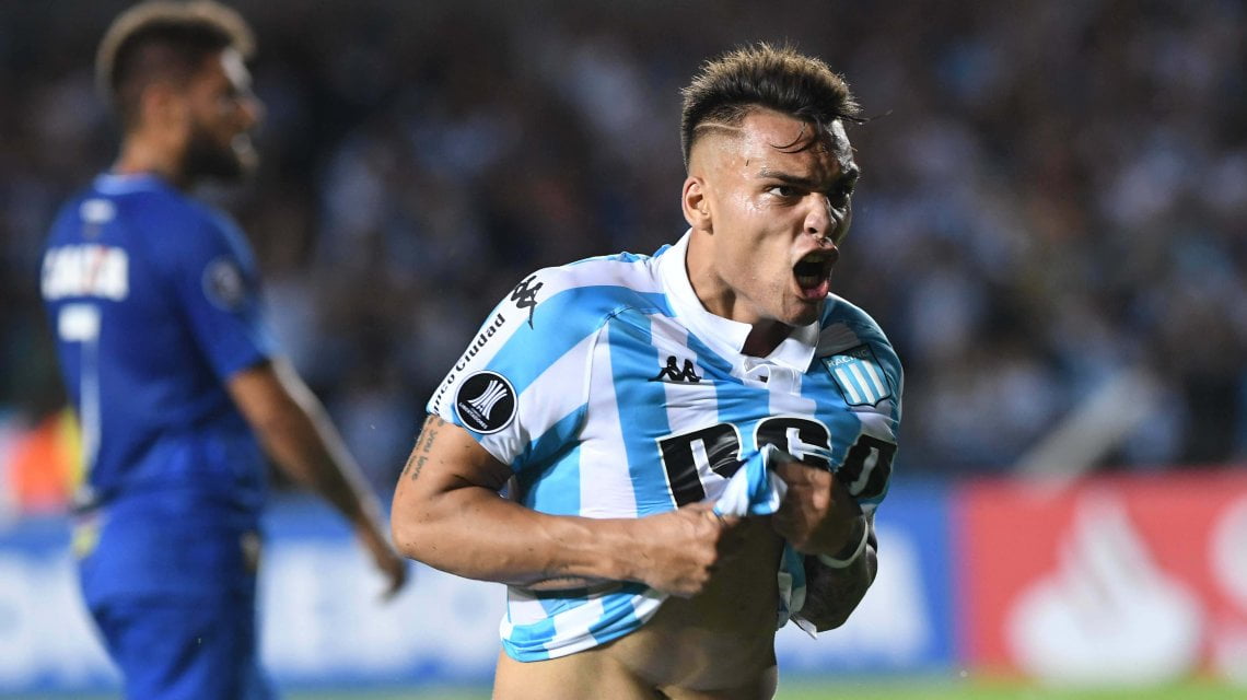 Racing goleó 4-2 a Cruzeiro en Avellaneda, con un gran partido de Lautaro Martinez 9