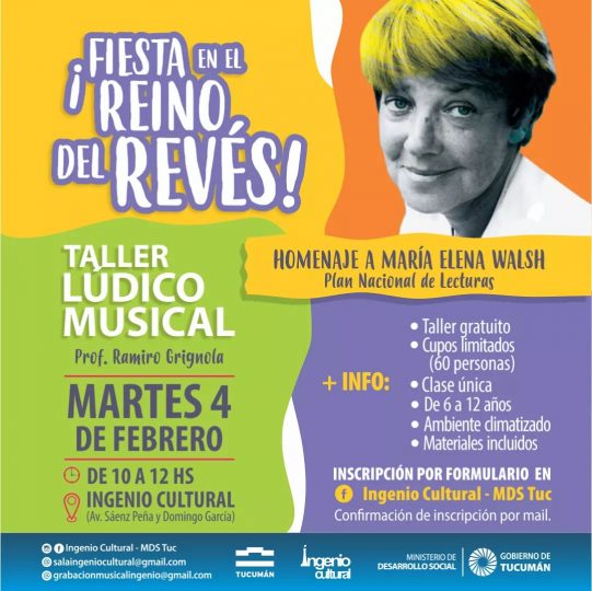 Darán un taller lúdico musical en homenaje a María Elena Walsh 6 019bb966 6e46 4c42 a9b3 e308a51af864