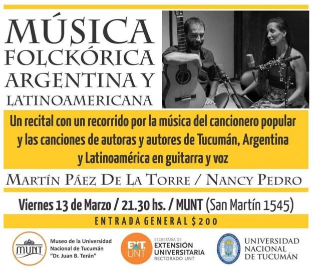 Música Folclórica argentina y latinoamericana con Nancy Pedro y Martín Páez de la Torre 6 WhatsApp Image 2020 03 10 at 09.45.25