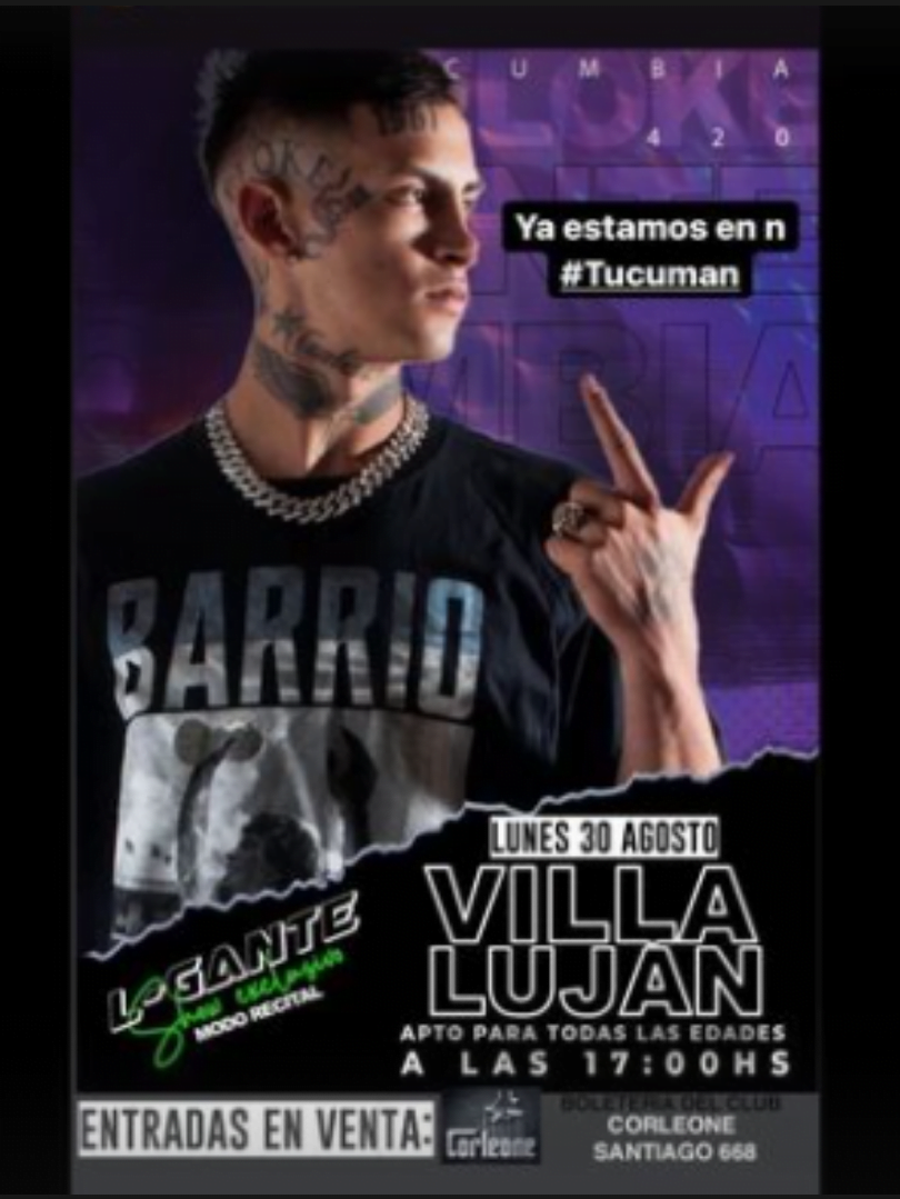L´Gante en Tucumán: luego de un corto show en Concepción, esta tarde se presenta en el Club Villa Luján de la Capital 6 Portada 12 edited