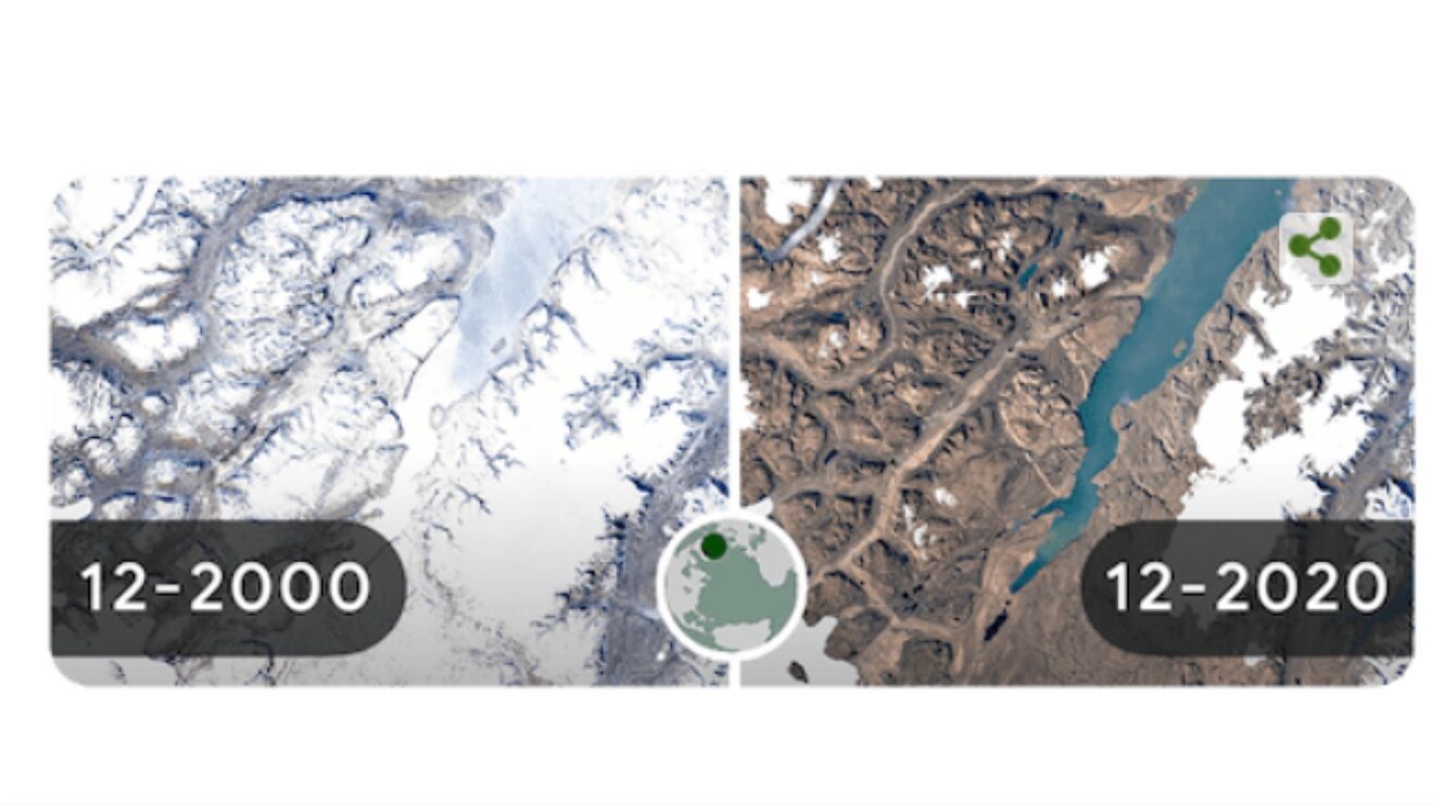 Cambio climático en Google earth