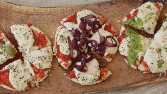 Pizza con Queso Vegano