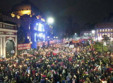 personas en la marcha
