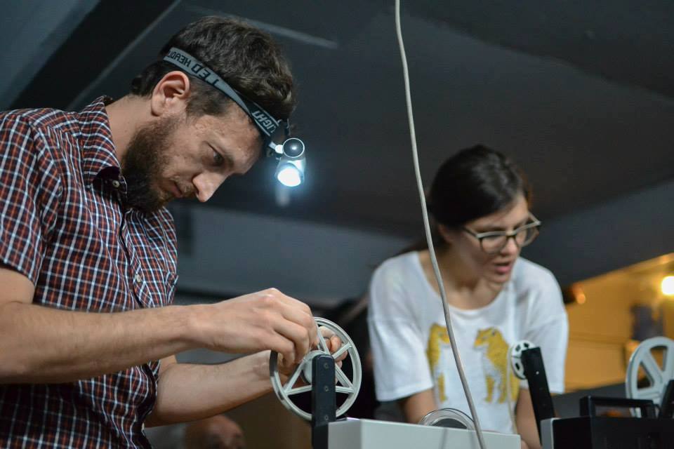 Audiovisualistas trabajando