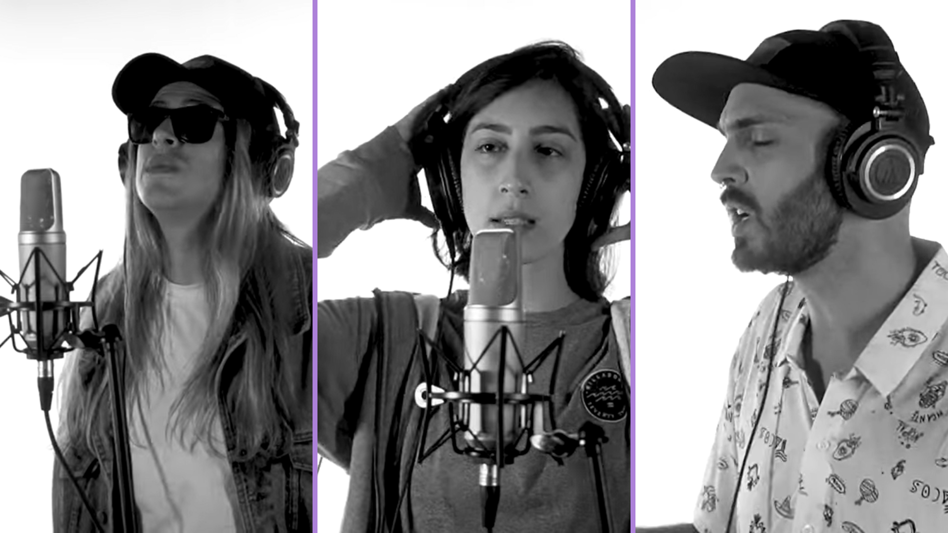 Cantantes en un estudio