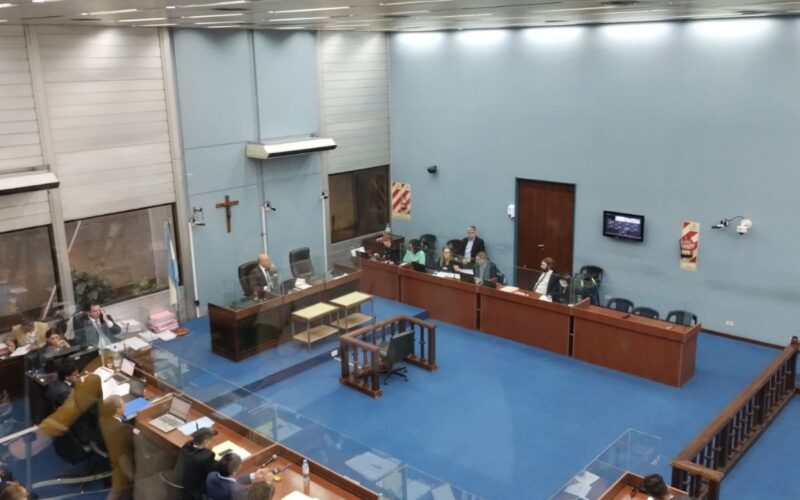 Sala del Tribunal donde se desarrolla el juicio de Luis Espinoza
