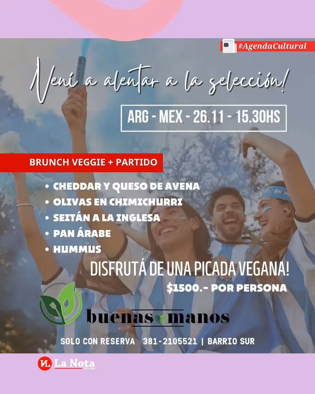 Brunch veggie + partido arg-mex
