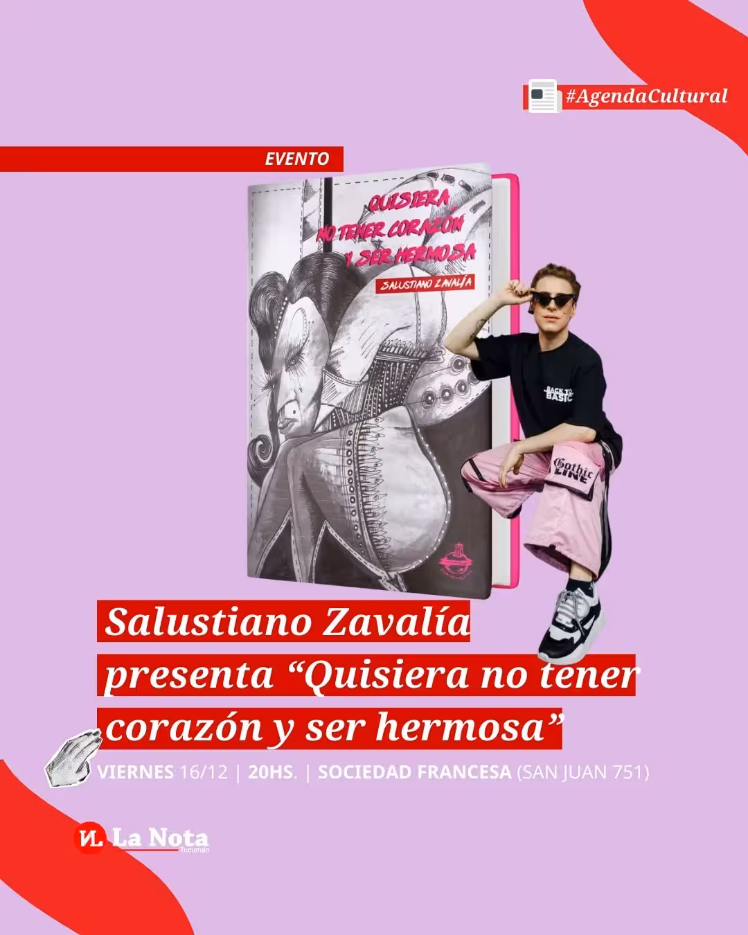 Salustiano Zavalía presenta “Quisiera no tener corazón y ser hermosa