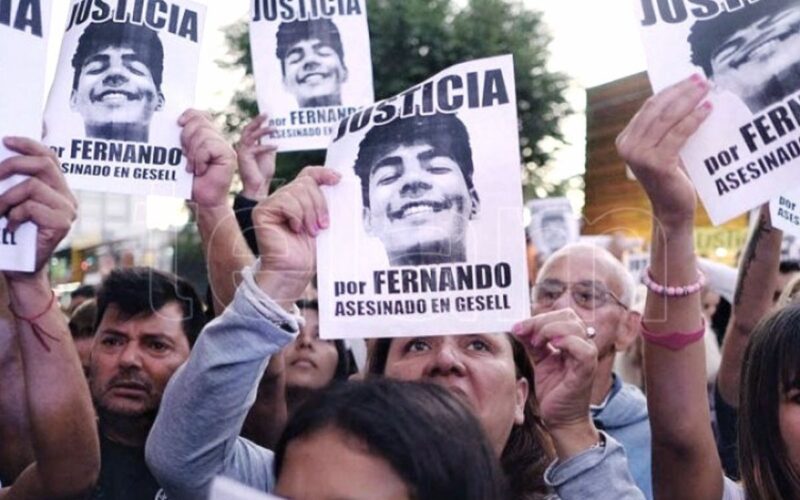 Manifestación pidiendo justicia por Fernando Baez Sosa