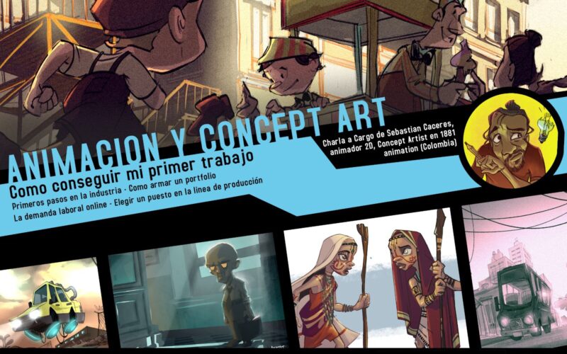 Animacion y concept Arte Charla de Sebastian caceres