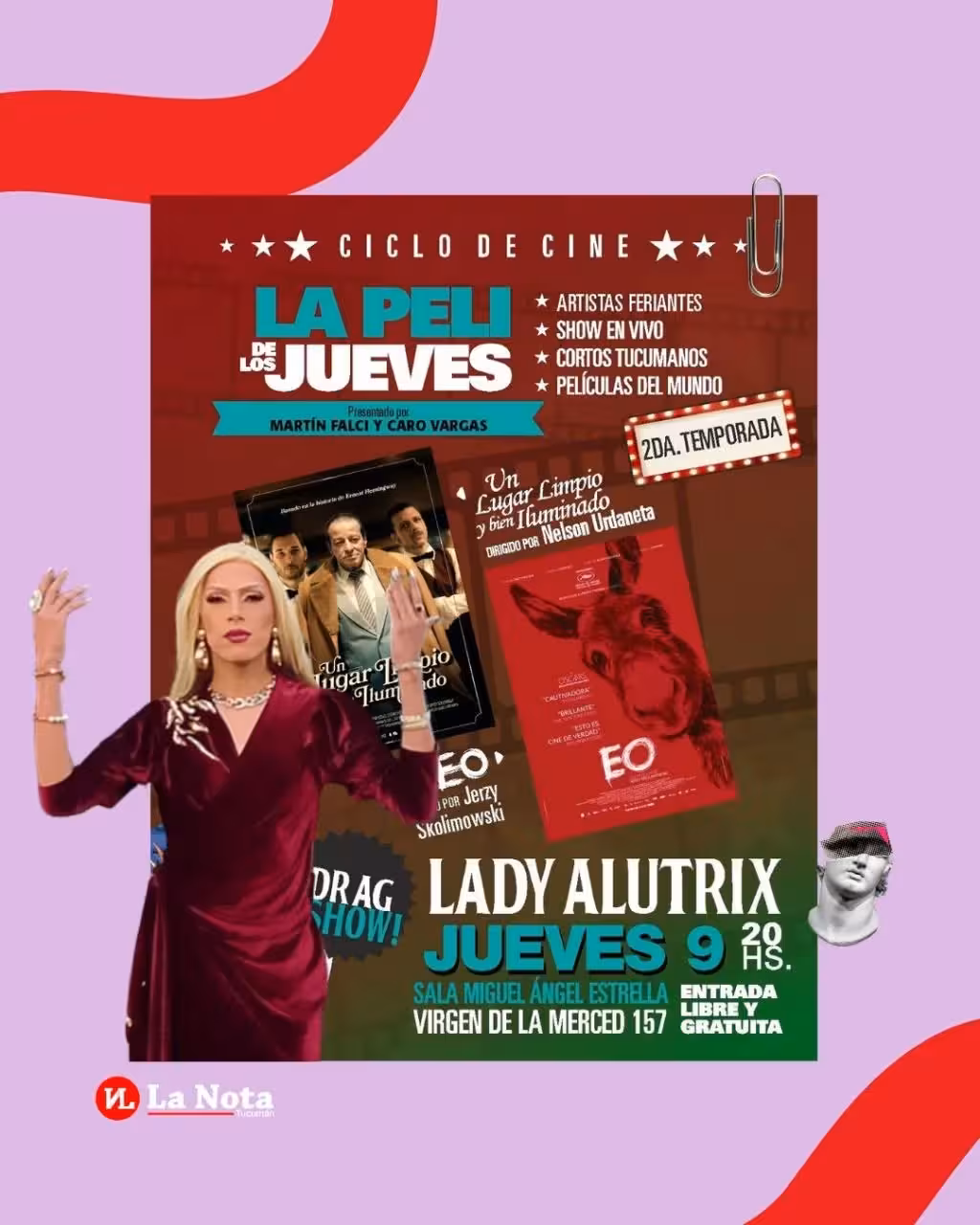 Ciclo de cine la peli de los jueves con lady alutrix