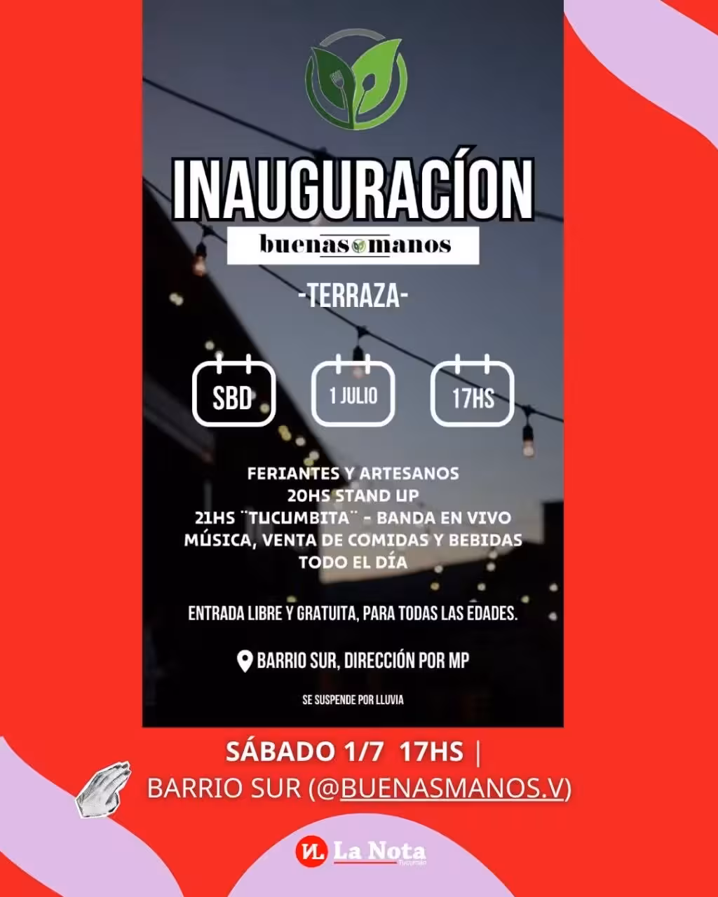 Inauguración de la terraza de Buenas Manos