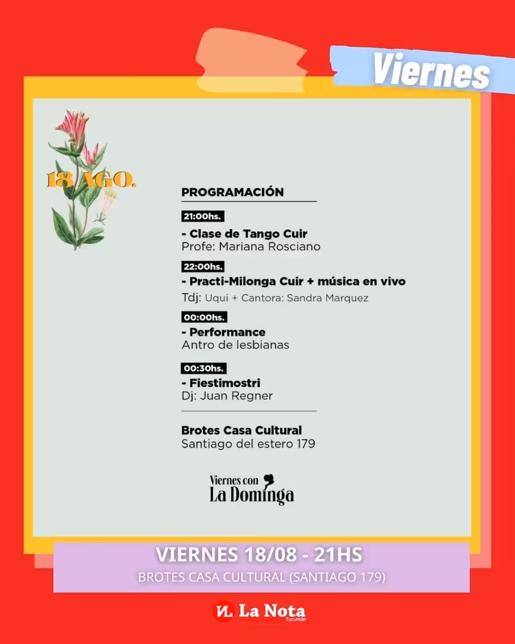 Viernes con La Dominga: milonga cuir
