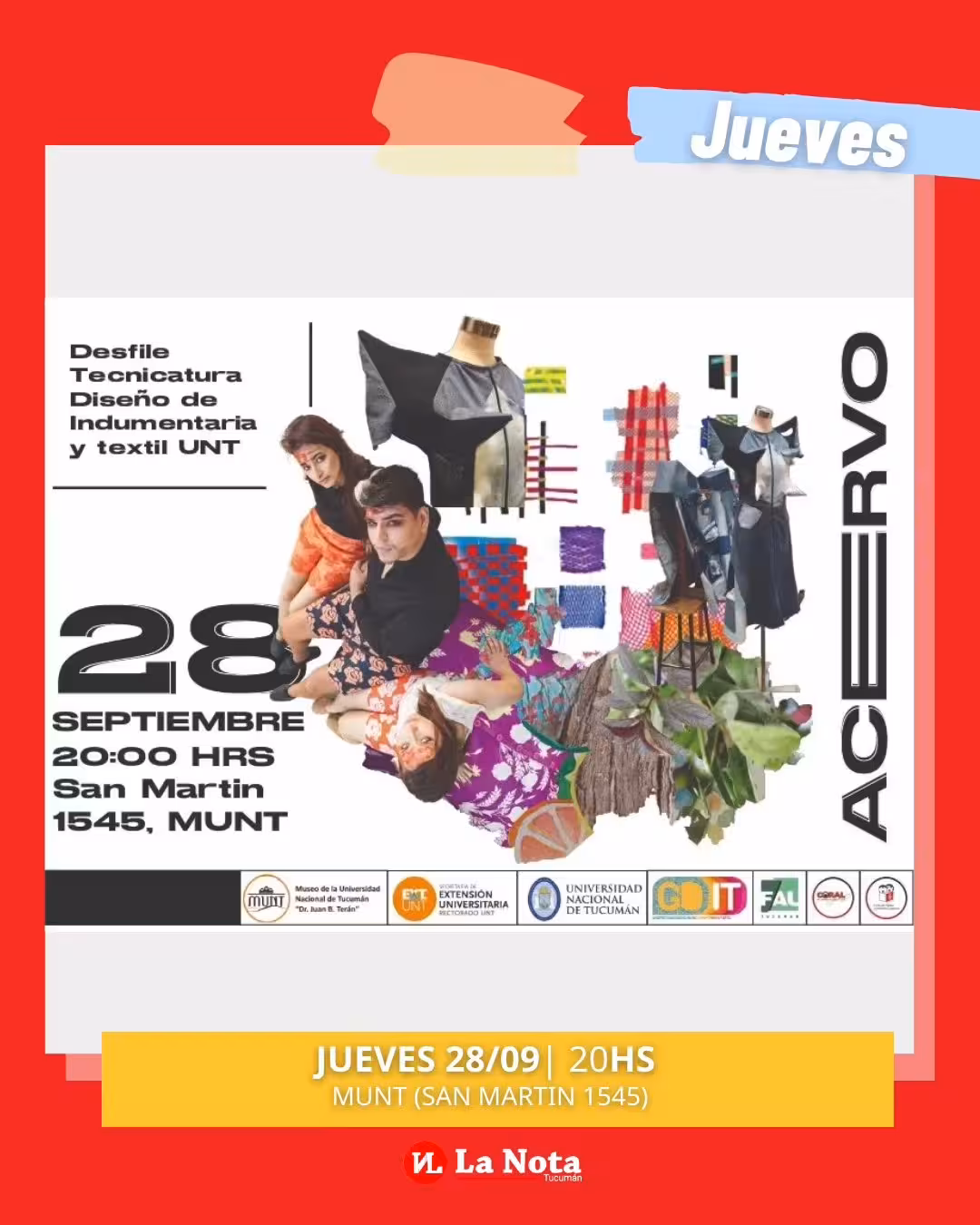 Acervo: desfile de la Tecnicatura en Diseño de Indumentaria y Textil UNT