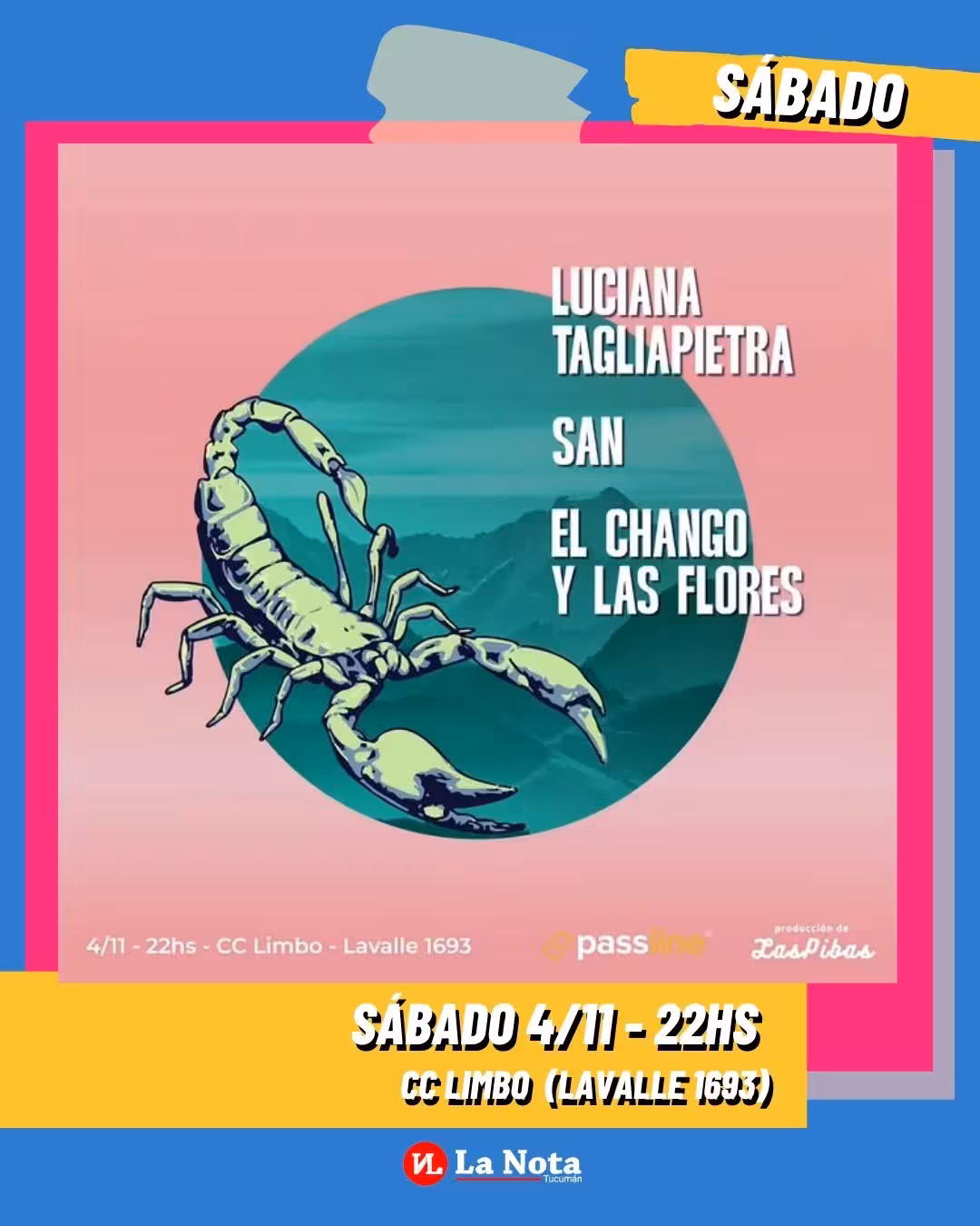Luciana Tagliapietra, San y El Chango y las Flores en CC Limbo