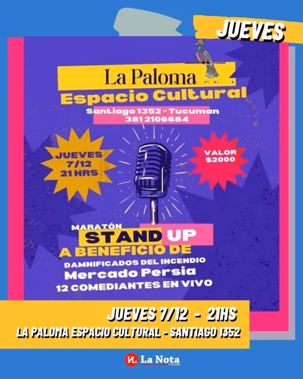 Maratón de stand up a beneficio de damnificados del incendio del Mercado Persia
