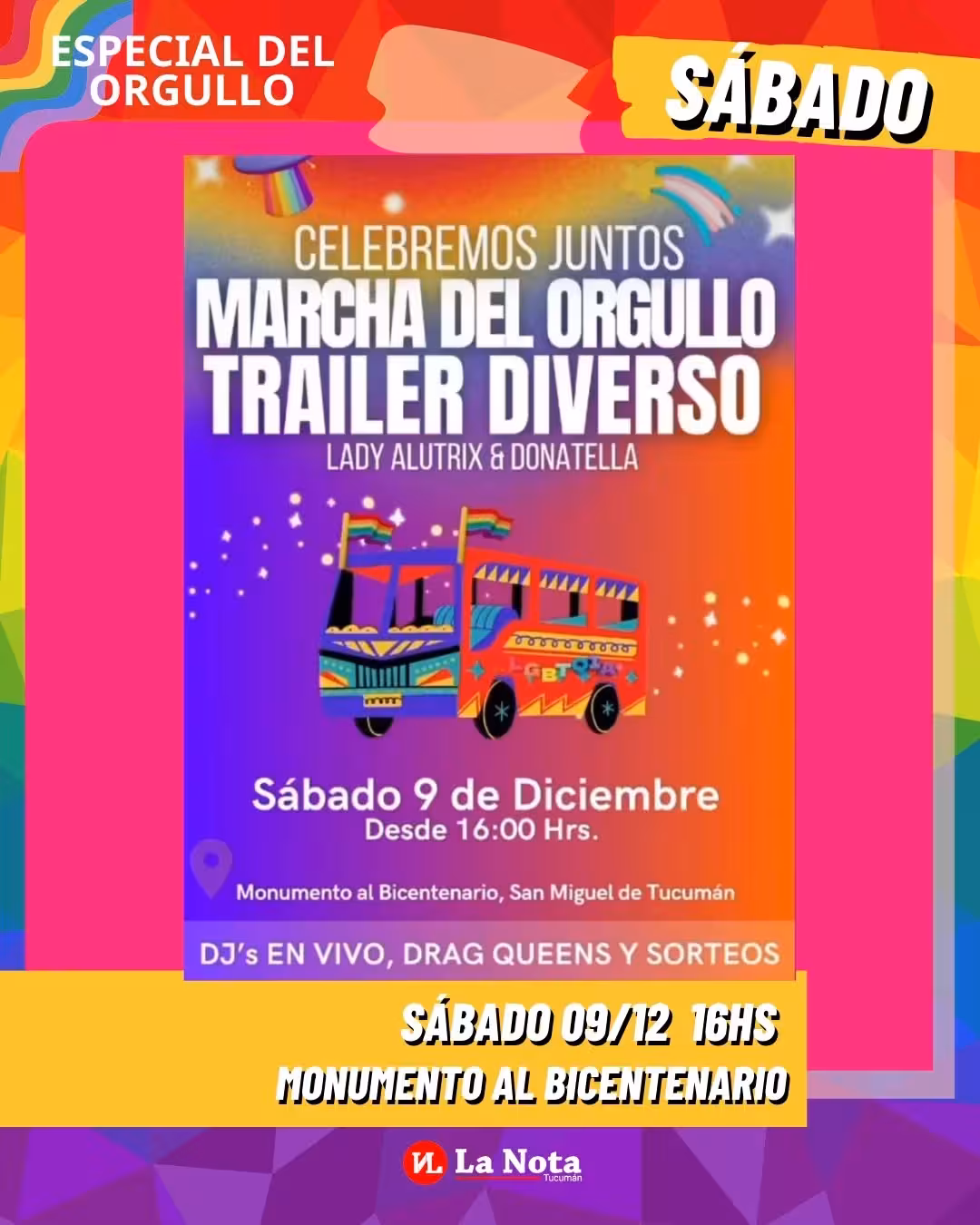 Tráiler diverso en la Marcha del Orgullo