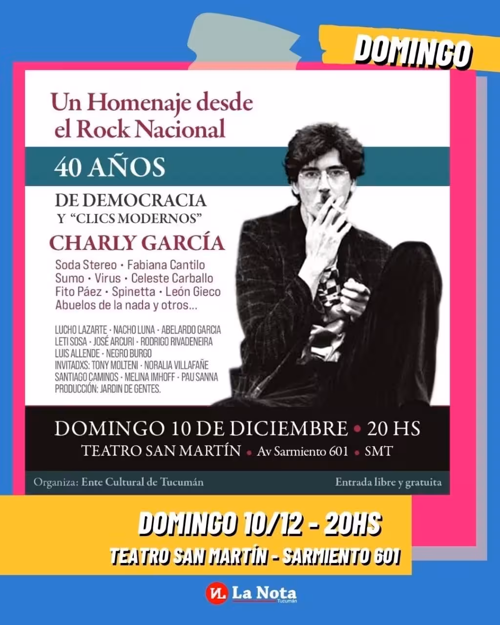 Un homenaje desde el rock nacional: 40 años de democracia y «Clics modernos