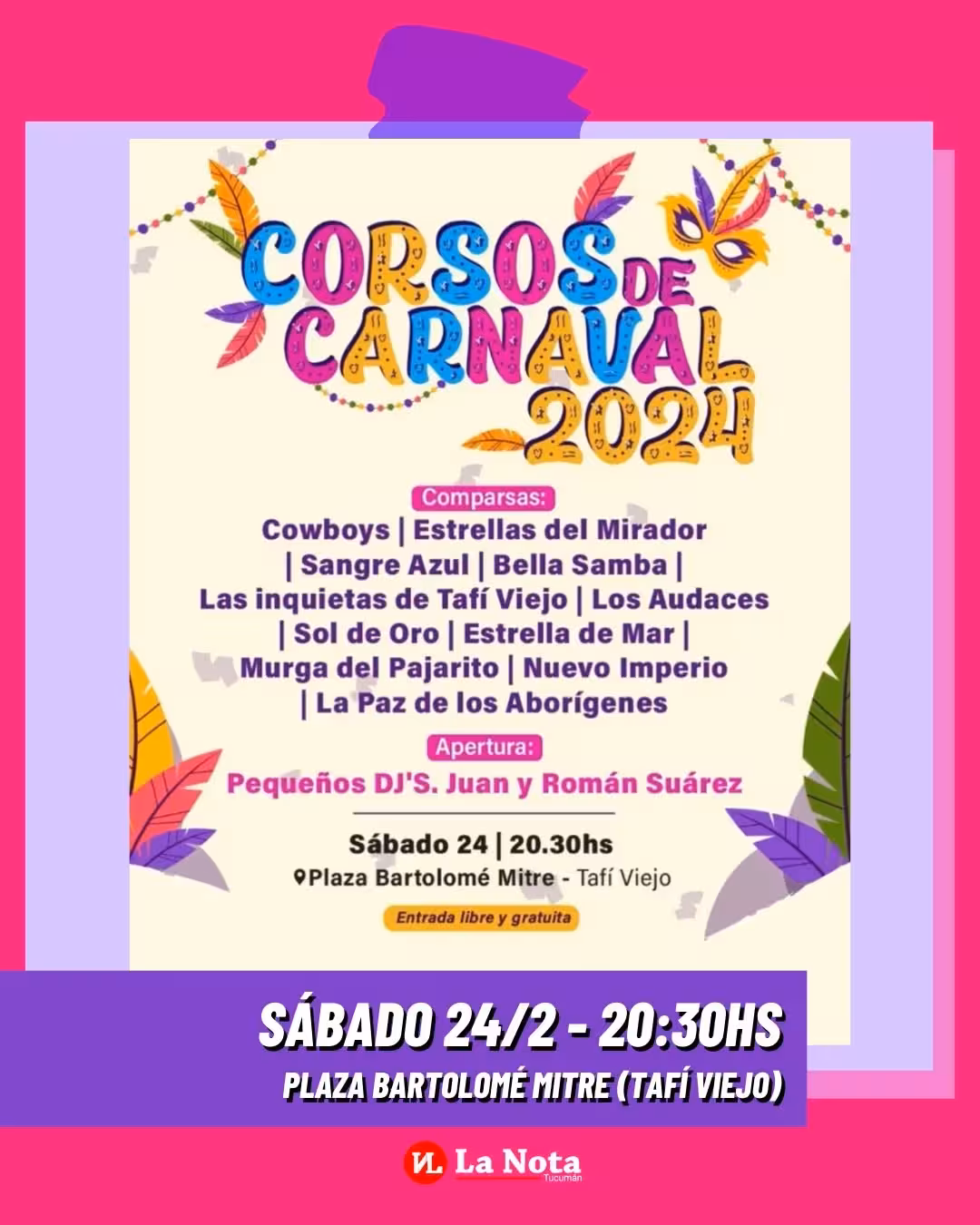 Corsos de Carnaval 2024 en Tafí Viejo