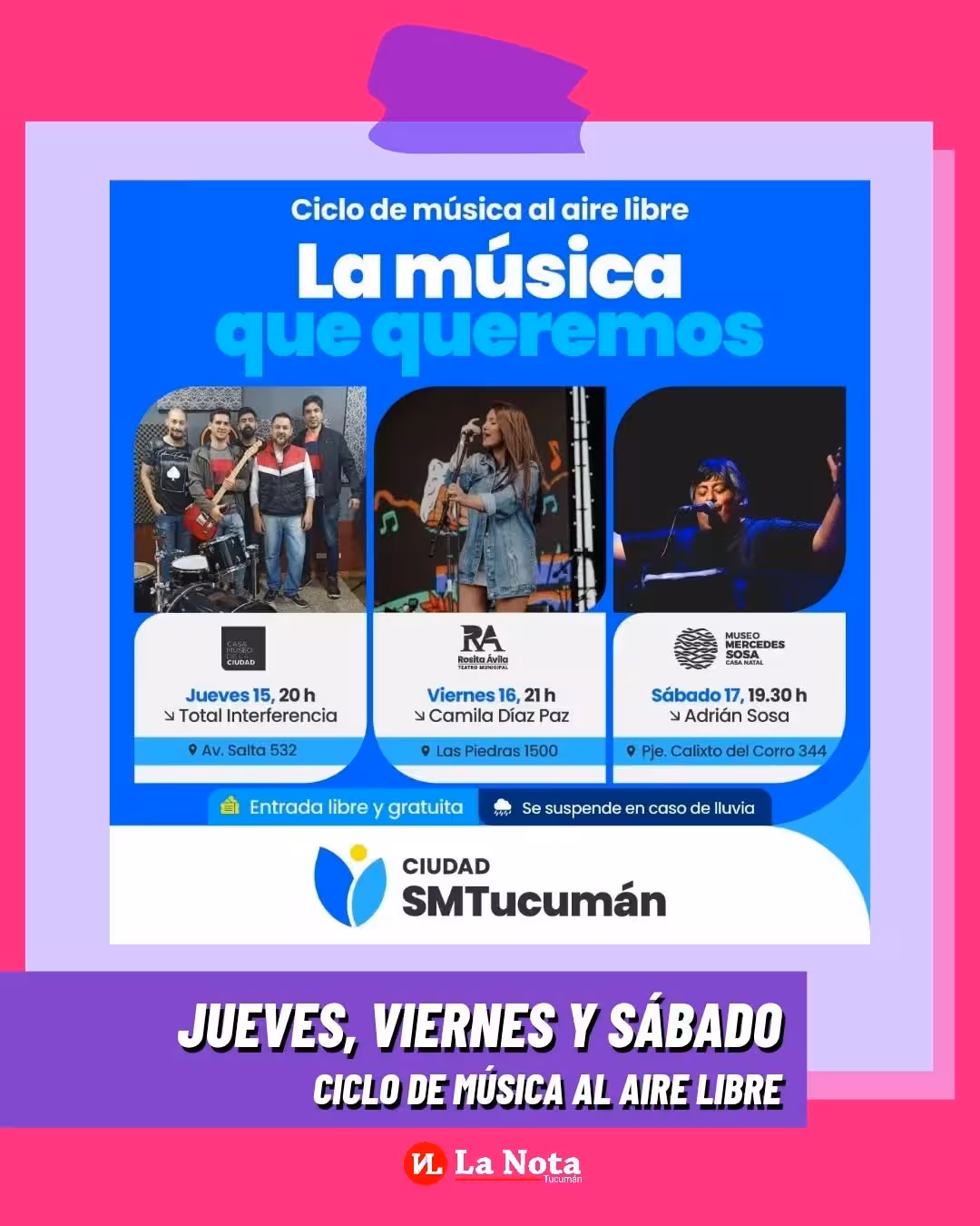 La música que queremos: ciclo de música al aire libre