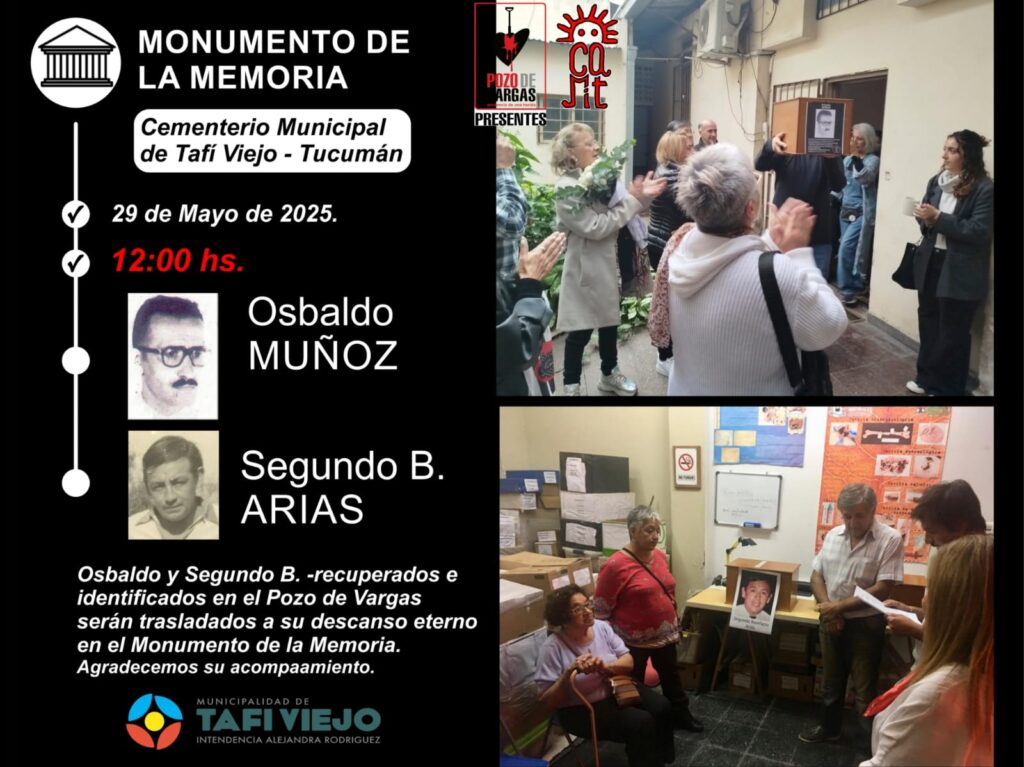 Conmemoran a dos víctimas de la dictadura cuyos restos fueron recuperados en el Pozo de Vargas 6 WhatsApp Image 2025 05 28 at 11.19.30