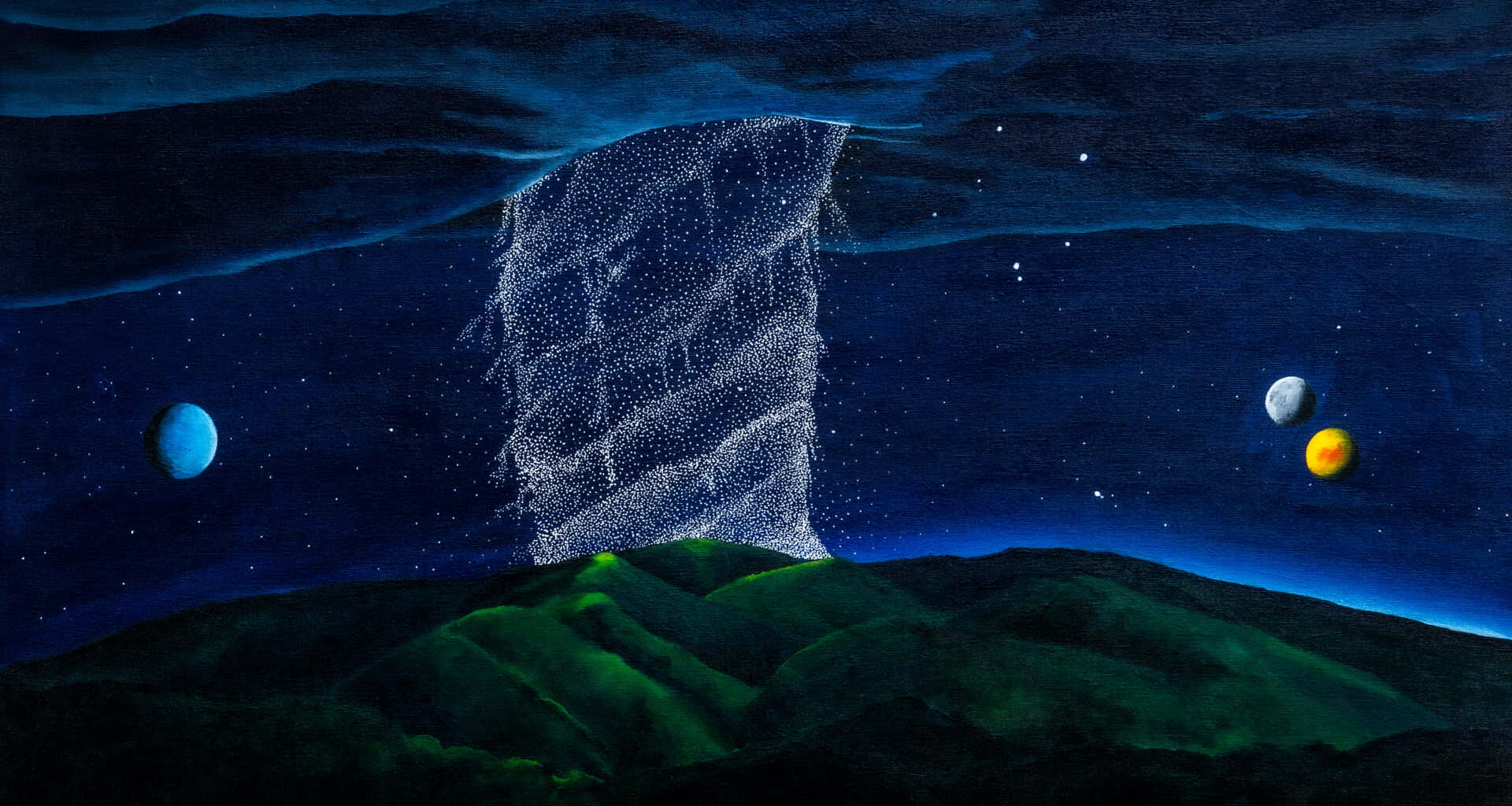Natalia Lipovetzky. Casa 9 2025. Acrilico sobre tela. 40 x 70 cm