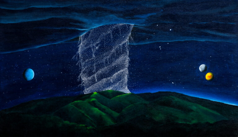 Natalia Lipovetzky. Casa 9 2025. Acrilico sobre tela. 40 x 70 cm